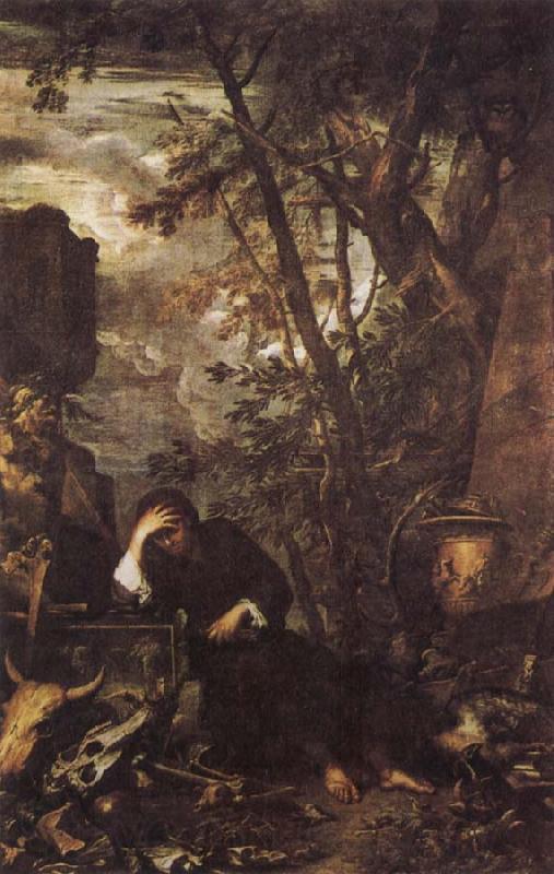Salvator Rosa Democritus in Meditation Spain oil painting art
